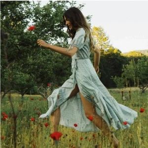 Christy Dawn Augusta Dress Size Medium Wrap 
Mint Blooming Meadow